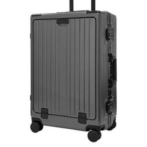  new goods unused 1 jpy start (B-667)1270-S-GM/ gunmetal small size light weight aluminium frame type outlet suitcase carry bag translation have 