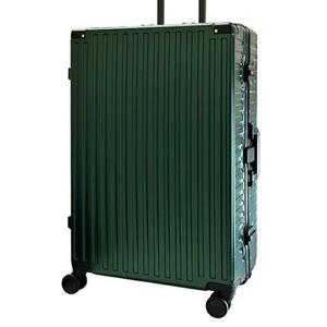  new goods unused 1 jpy start (B-831)2023-L-Green/ green large light weight aluminium frame type outlet suitcase translation have Carry case 