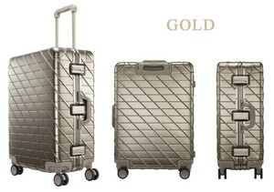 regular price 44,800 jpy .1 jpy ~!!X-KAMEO-M-Gold/ Gold new goods unused medium sized 4~6. for high class aluminium suitcase outlet Carry case translation have 