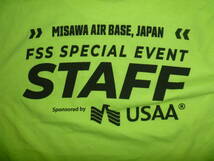MENS' グリーンの MISAWA,AB,JAPANのEVENT STAFFの半袖T-シャツ　SMALL 181_画像5