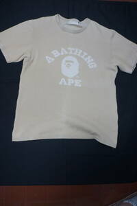  Ape A BATHING APE summer knitted . flax color M size 