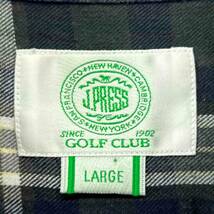 J.PRESS GOLF CLUB ジェイプレス ゴルフクラブ BD長袖シャツ グリーン チェック柄 サイズL ボタンダウン メンズ ヴィンテージ ネ_画像3