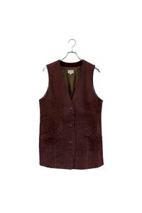 90's Made in CANADA Tamarack leather vest レザーベスト 総柄 サイズM カナダ製 ヴィンテージ 6