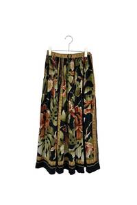 BIGI Bigi юбка в складку цветочный принт полиэстер оттенок черного размер 63-90 Vintage одиночный 6