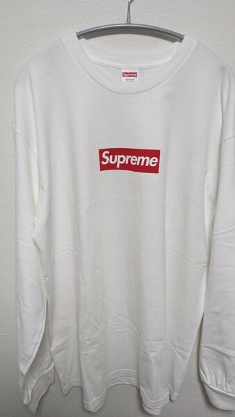 Supreme Box Logo L/S Tee White　XL　ホワイト ボックスロゴ ロンT シュプリーム