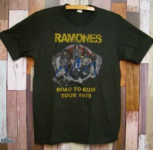 【送料無料】XL★新品ラモーンズ【RAMONES】Road to Ruin★バンドTシャツ★ビンテージスタイル
