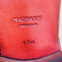 ★極美品★ MAGNANNI マグナーニ 43 約26.5cm革靴 ビジネスシューズ オパンケ製法 ダークパープル 紫 ムラ染め ストレートチップ 内羽根_画像9