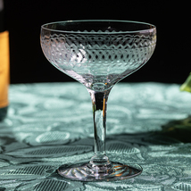 1920年代 アンティーク スパイラル ニード ルエッチング シャンパン カクテル グラス 酒 バーグラス アメリカ_画像1
