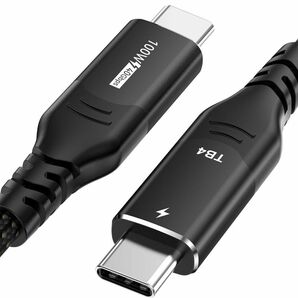 Thunderbolt 4ケーブル　1m　USB4　8K HD ディスプレイ40Gbps高速データ転送 100W充電 iphone