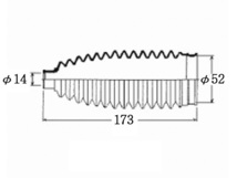 ムーヴ ムーブ コンテ ラテ L150S L175S ステアリングラックブーツ 左右セット 大野ゴム 純正品番45535-B2050 ステアリングブーツ_画像3