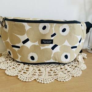  hand made Marimekko body bag marimekko belt bag shoulder bag sea urchin ko present floral print flower Marimekko 