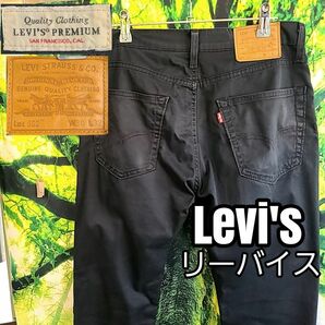 リーバイス Levi's ブラック 冷感 502 黒 W30 L32 パンツ 薄手 プレミアム スキニーパンツ 夏 革パッチ