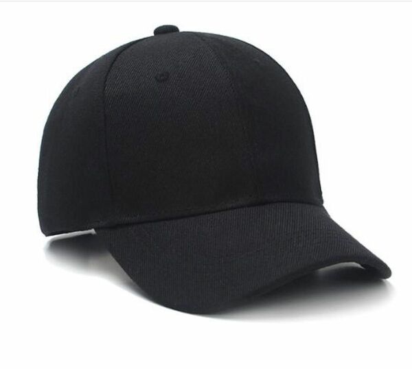 キャップ 帽子 ブラック UVカット 無地 アウトドア 男女兼用 深め 野球帽