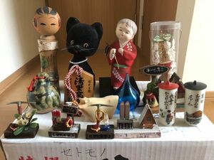 日本人形 置物 こけし 民芸品 郷土玩具 昭和レトロ 人形 伝統こけし 創作こけし 伝統工芸　当時物　お土産　御会式　万灯木彫熊