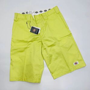 Dickies セルフォンポケット ハーフパンツ DK006825c6Eイエローグリーンサイズ32。の画像1