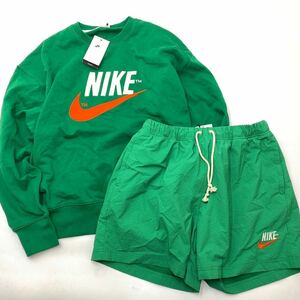 NIKE ナイキ 21SS TREND WVN SHORT ウーブン ショートパンツ グリーン 上下セットDM5282-365DO8892-365サイズ2XL