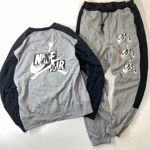 Nike CZ7881-091/CU2905-091 Men's Top and Bottom Set, Jordan Brand, Classic Fleece Sweatshirt x Fleece Long Pants, размер L