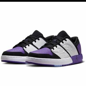  Nike Jordan новый retro 1 low NIKE JORDAN NU RETRO 1 LOW белый / поле лиловый / черный DV5141-105 размер 29.