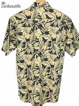 arohawaii86◆AH-5123 L【Paradise of Plants/ブラック系】半袖シャツ/夏/ヴィンテージ/アロハシャツ/柄シャツ_画像4