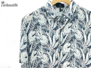 arohawaii86◆AH-1172 M【Botanical exotic/ホワイト系】半袖シャツ/夏/ヴィンテージ/アロハシャツ/柄シャツ☆1スタ☆１円スタート☆