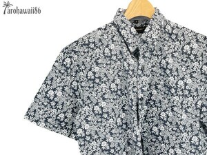 arohawaii86*AH-5162 M[wreath of flowers/ gray series ] short sleeves shirt / summer / Vintage / aloha shirt / pattern shirt 