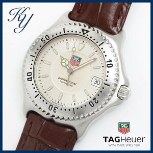 1 jpy ~ 3 months with guarantee polished genuine article TAGHEUER TAG Heuer Sel cell WI1110 leather belt men's clock 