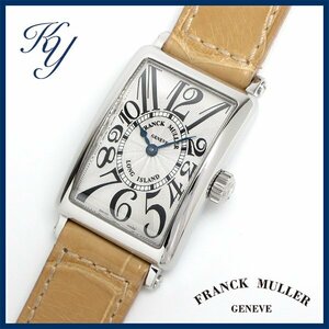 1円～ 3ヶ月保証付き 磨き済み 美品 本物 定番 人気 FRANCK MULLER フランクミュラー ロングアイランド 902QZ 革ベルト レディース 時計