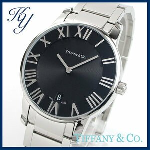 1 jpy ~ 3 months with guarantee polished beautiful goods genuine article standard popular TIFFANY Tiffany Atlas dome Z1800 black men's clock 