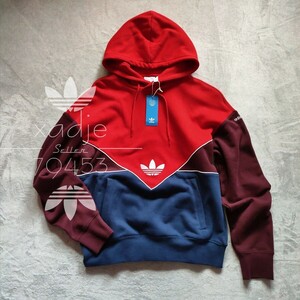  new goods regular goods adidas originals Adidas Originals pull over sweat Parker three leaf embroidery red red navy blue bar gun ti2XL