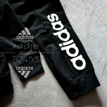 新品 正規品 adidas アディダス 上下セット セットアップ ジャージ ジャケット パンツ 黒 ブラック 白 ロゴ刺繍 プリント 2XL_画像6