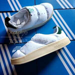 新品 正規品 adidas originals アディダス オリジナルス パフィレッタ サンダル スリッポン 白 緑 スタンスミス 28.5cm 箱付き