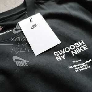 新品 正規品 NIKE ナイキ NSW 半袖 Tシャツ 2枚セット 黒 ブラック 白 ホワイト SWOOSH BY NIKE ビッグスウッシュ ロゴ プリント XLの画像3
