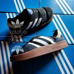 新品 正規品 adidas originals アディダス オリジナルス パフィレッタ サンダル スリッポン 黒 白 サンバ SAMBA 27.5cm 箱付き