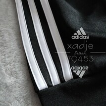 新品 正規品 adidas アディダス 上下セット セットアップ ジャージ ジャケット パンツ 黒 ブラック 三本ライン 裾ファスナー付き 薄手 XL_画像5