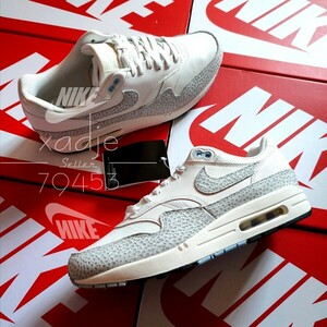 新品 正規品 NIKE ナイキ AIR MAX1 エアマックス1 ロー 白 ホワイト グレー サファリ WMNS 29cm (実質28~28.5cm) US12 箱付き