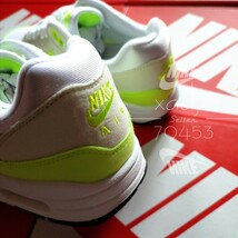 新品 正規品 NIKE ナイキ AIR MAX1 エアマックス1 白 ホワイト ボルト 蛍光 黄色 WMNS 28.5cm (実質27.5~28cm) US11.5 箱付き_画像7