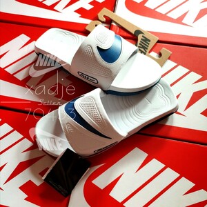 新品 正規品 NIKE ナイキ AIR MAX CIRRO エアマックス サンダル スライド 白 ホワイト 青 コートブルー 28cm US10