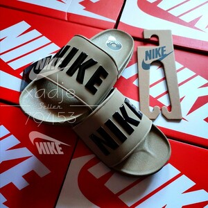  новый товар стандартный товар NIKE Nike off пальто сандалии скользящий хаки бежевый чёрный черный 28cm US10 с коробкой 