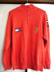 v! TOMMY HILFIGER Tommy Hilfiger Ferrari Ferrari half Zip sweater red S