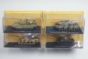 ★ デアゴスティーニ 1/72 コンバットタンクコレクション M4A3 Sherman / Leopard 2 A5 / Merkava Ⅲ など4点セット ※外箱冊子等欠品