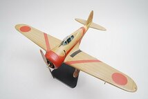 ★ ウィングクラブ 日本陸軍 中島 キ27 九七式戦闘機 木製 ※本体のみ ジャンク品 全長約22cm 主翼幅35cm_画像1