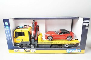 BRUDER blue da-1/16 MAN TGS wrecker truck & Roadster red 03750