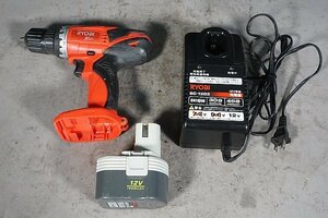 ◎ RYOBI リョービ 12V 充電式ドライバドリル 充電器 バッテリー付き BC-1202 B-1203M1 ※ジャンク品 BD-122