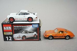 TOMICA トミカ 1/61 ポルシェ 911 カレラ RS 2.7 ホワイト 12 / Porsche 911S オレンジ など2点セット