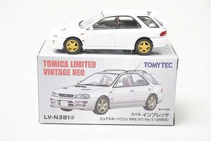 TOMICA トミカリミテッドヴィンテージネオ TLV 1/64 スバル インプレッサ ピュアスポーツワゴン WRX STi Ver.V 98年式 白 LV-N281a