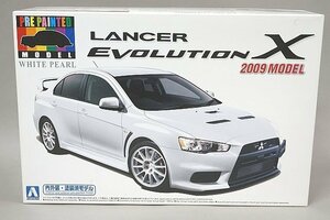 * Aoshima 1/24pli краска модель серии No.28 Lancer Evolution X 2009 год модели ( white pearl ) пластиковая модель 008034