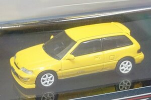 Hobby Japan ホビージャパン 1/64 Honda ホンダ シビック EF9 SiR II カスタムバージョン イエロー HJ641031CY