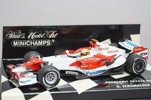 ミニチャンプス PMA 1/43 パナソニック トヨタ レーシング TF107 R.シューマッハ 2007 #11 ※パーツ破損有り 400070011