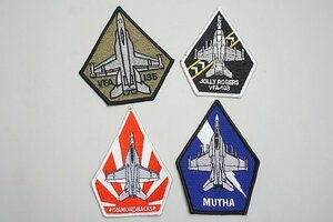 * America военно-морской флот DIAMONDBACKS / VFA-103 JOLLY ROGERS нашивка / patch и т.п. 4 позиций комплект Velo черный нет 