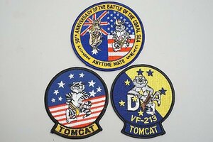 * America ВВС F-14 Tomcat звезда статья флаг / VF-213 TOMCAT нашивка / patch и т.п. 3 позиций комплект Velo черный нет 
